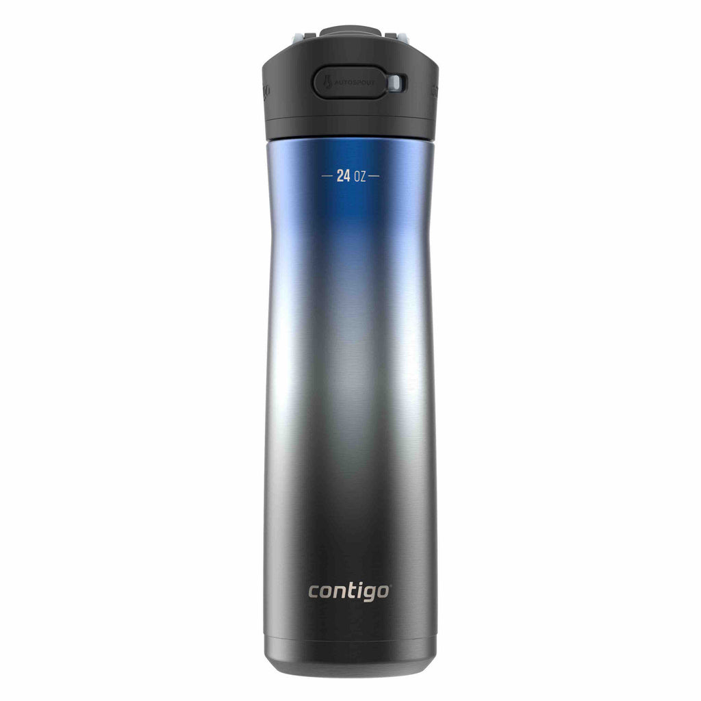 Contigo® Ashland Chill 2.0 Stainless Steel Water Bottle with AUTOSPOUT® Lid | 24 oz | Licorice Ombre | Cup Holder