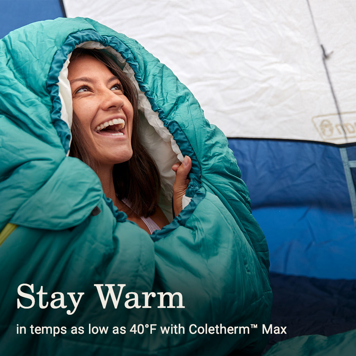 Coleman Big Bay™ 40° Big & Tall Contour Sleeping Bag | Teal