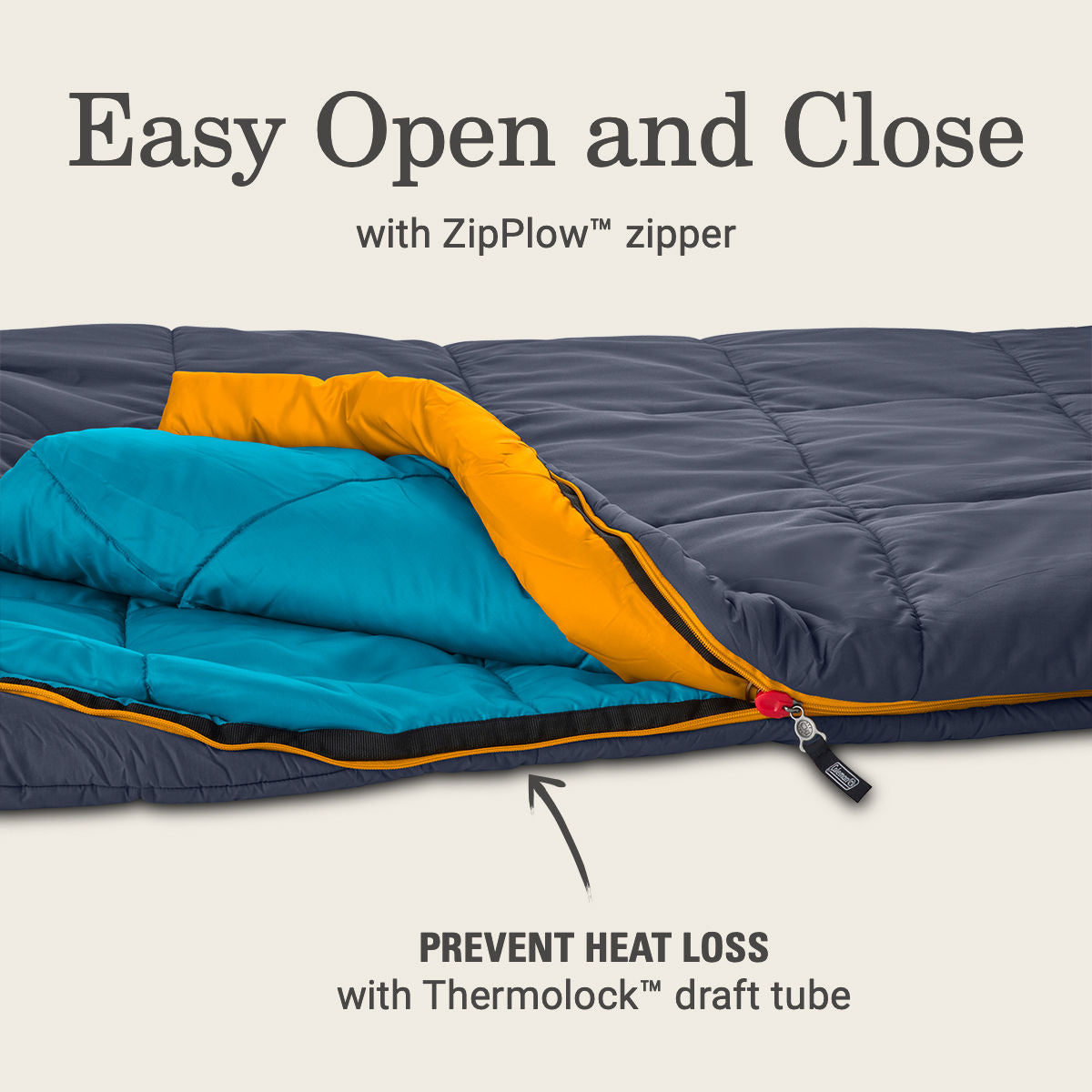 Coleman Big Bay™ 20° Big & Tall Contour Sleeping Bag | Navy