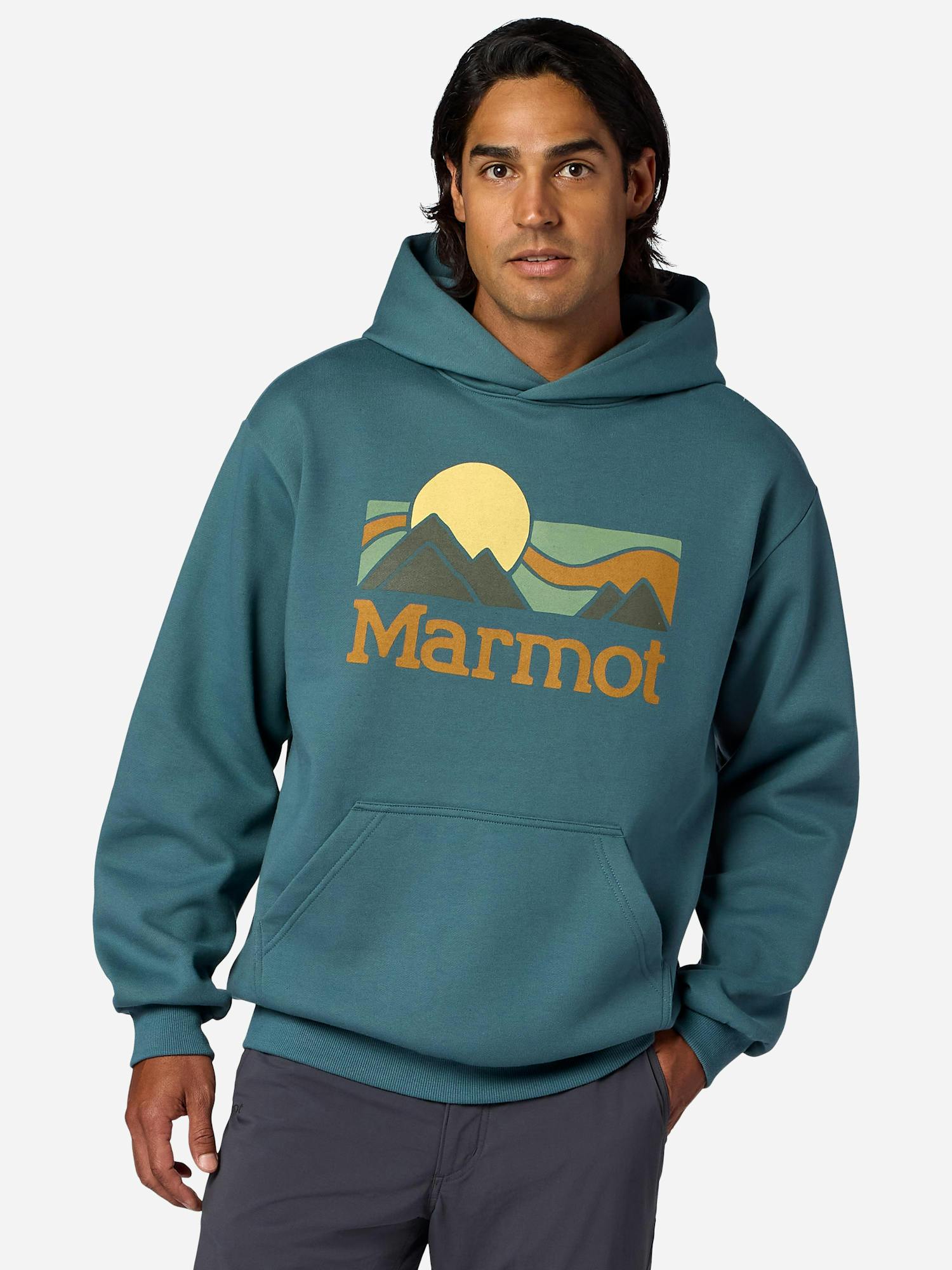 Marmot Men’s Coastal Hoodie (Spring 2026) Shirt in Seafloor | Recycled Cotton