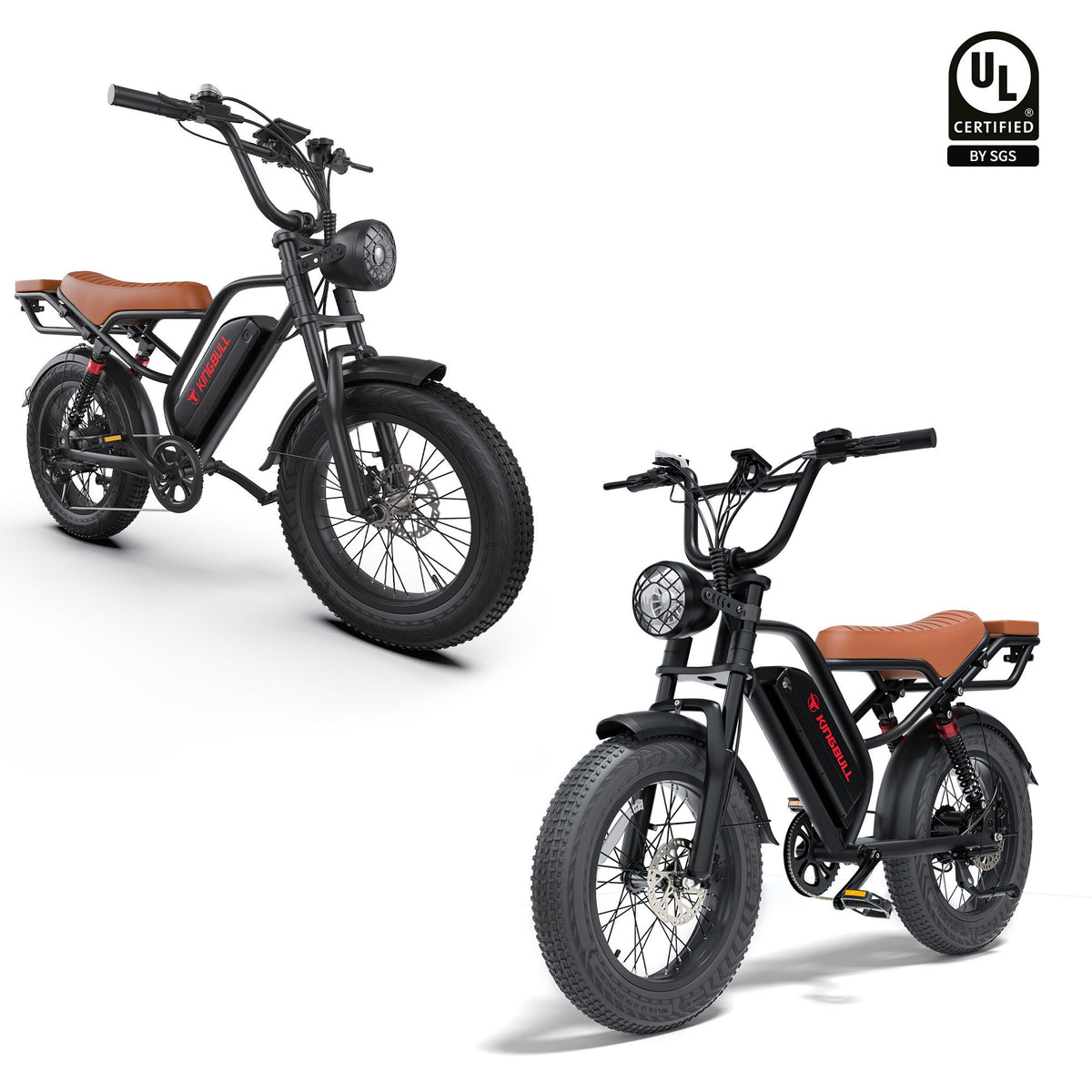 Double Kingbull Ranger | Vintage Off-Road Electric Bike - Black