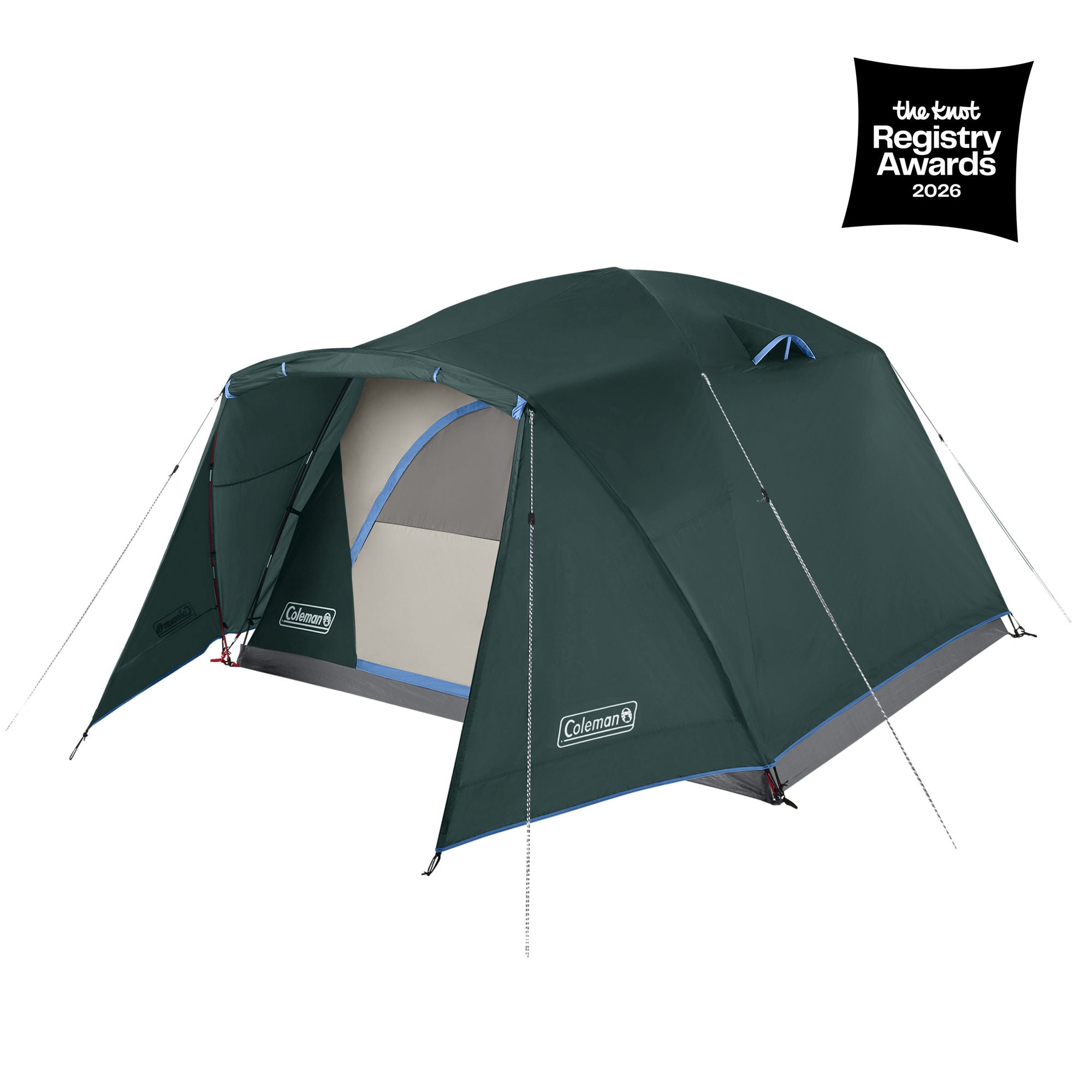 Coleman Skydome™ 6-Person Camping Tent with Full-Fly Vestibule | Evergreen | 10 x 8.5 ft