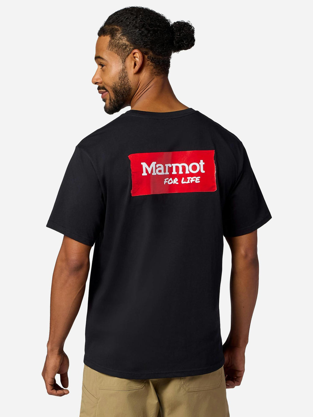 Marmot Men's Duct Tape Short-Sleeve T-Shirt (Spring 2026) in Black | Recycled Cotton