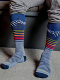 Marmot Darn Tough Men's Steep Lines Over-the-Calf Lightweight Ski & Snowboard Socks in Darn Tough Eclipse | Merino Wool