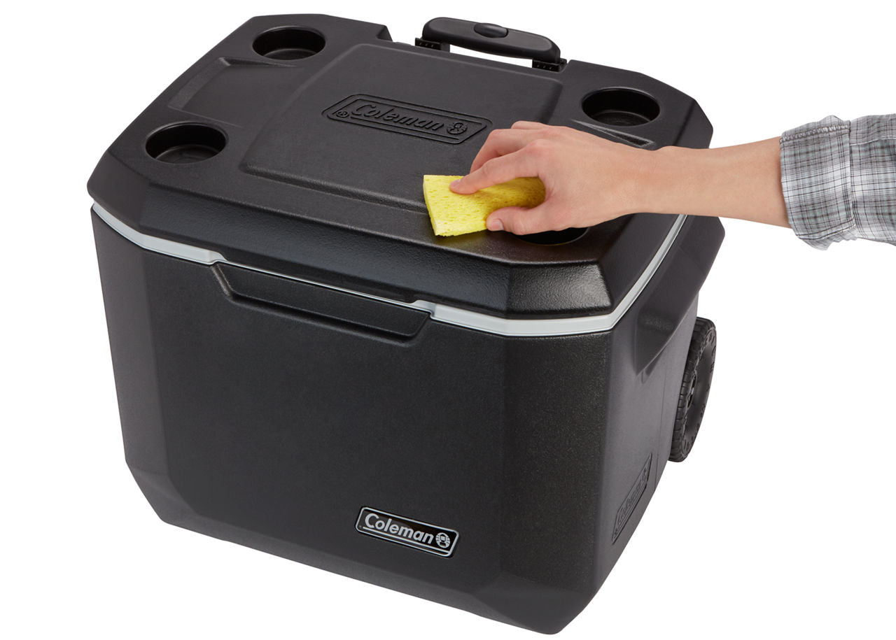 Coleman® 50-Quart Xtreme® 5-Day Hard Cooler with Wheels | Black | Cup Holder