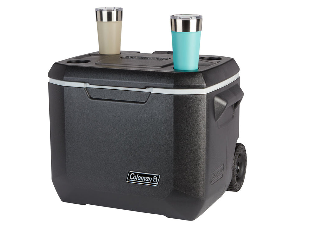 Coleman® 50-Quart Xtreme® 5-Day Hard Cooler with Wheels | Black | Cup Holder