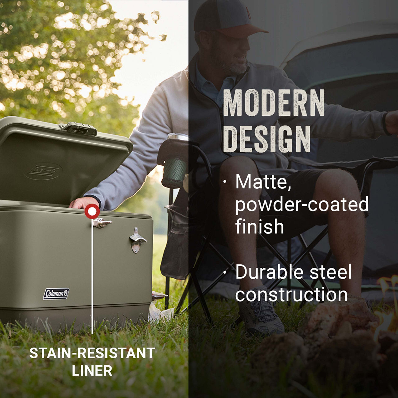Coleman Reunion™ 54-Quart Steel Belted® Matte Cooler | Sage | Supports Up To 250 lbs
