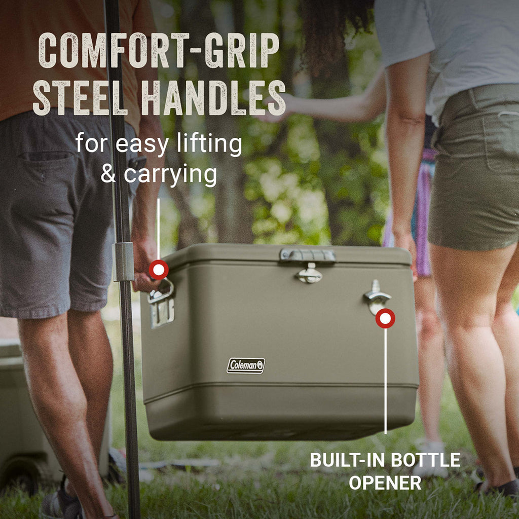 Coleman Reunion™ 54-Quart Steel Belted® Matte Cooler | Sage | Supports Up To 250 lbs