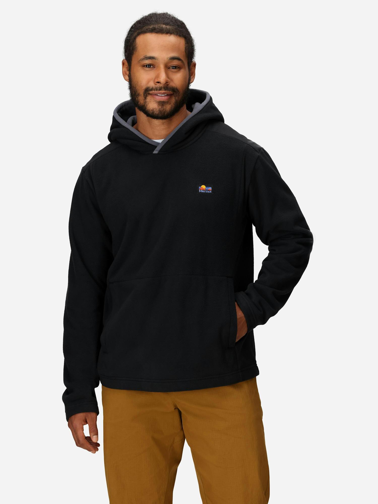 Marmot Men’s Flagstone Ultra Soft Fleece Pullover Hoody (Fall 2025) in Black