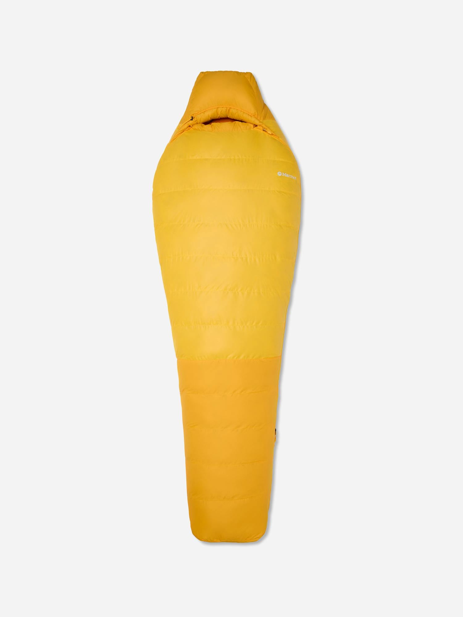 Marmot Mad River Down 0° Long Sleeping Bag in Golden Sun/Tangelo