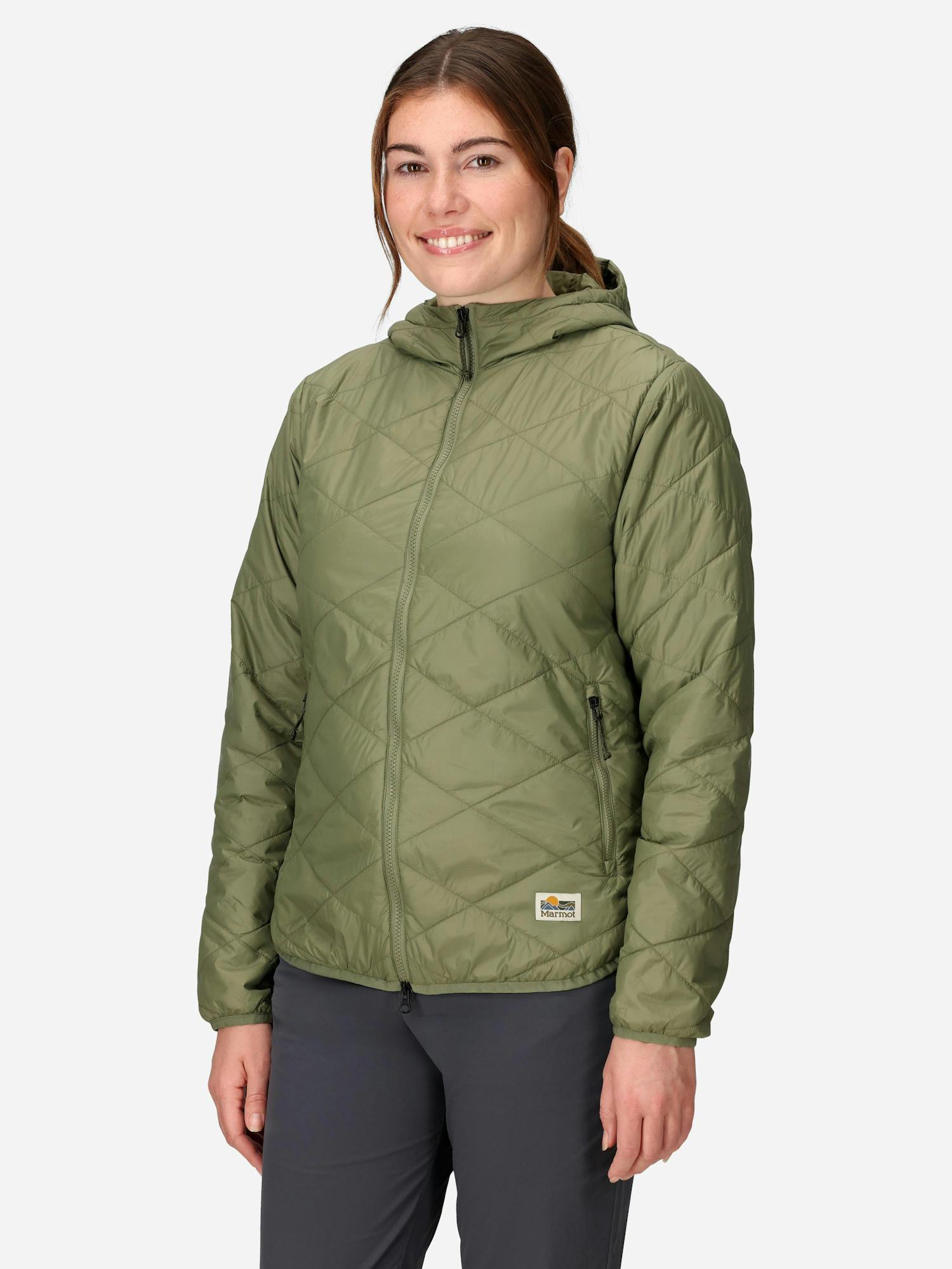 Marmot Women's Onward Insulated Hoody in Olive Grove