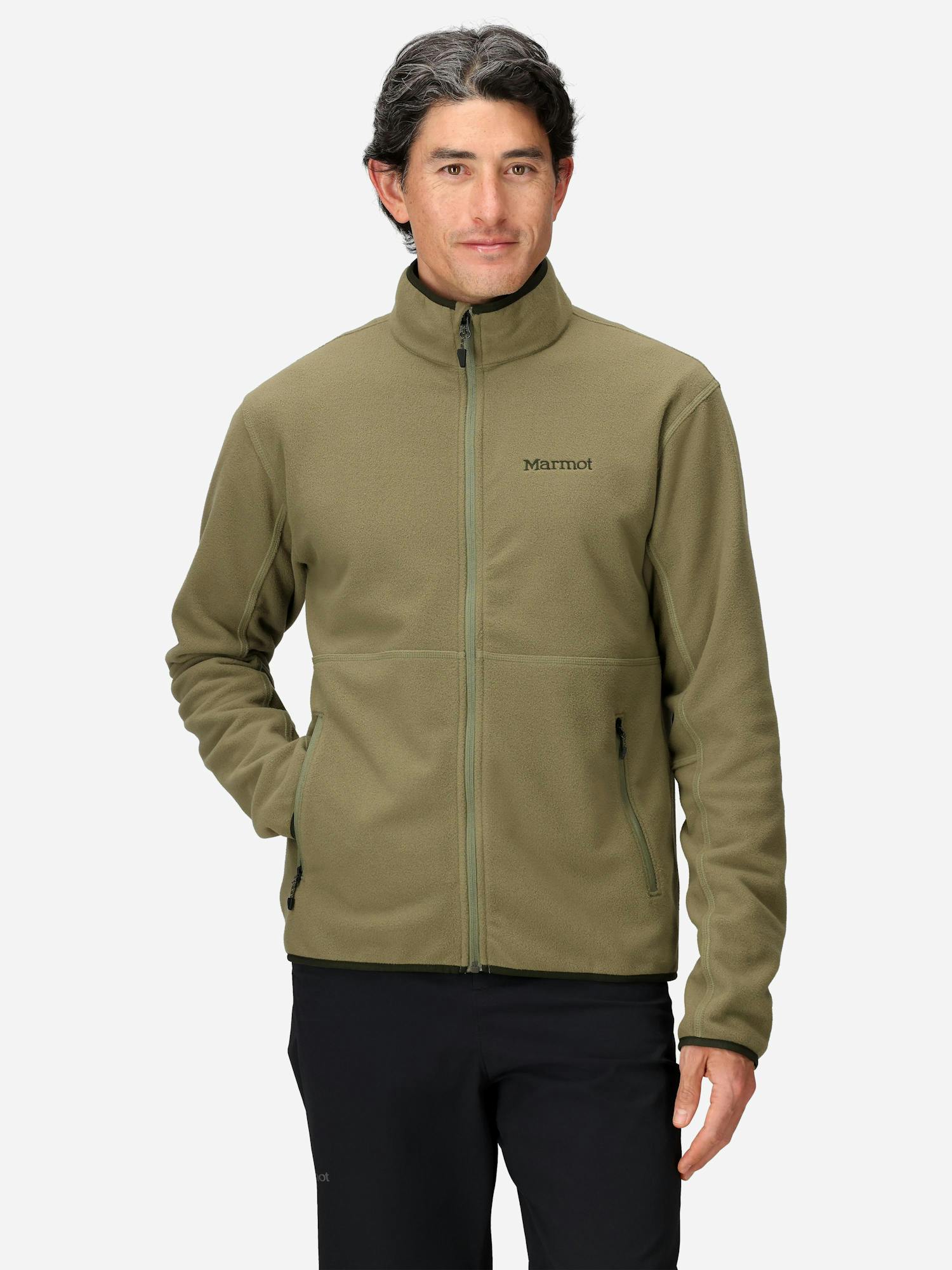 Marmot Men's Rocklin Fleece Full-Zip Jacket (Spring 2026) in Olive Grove