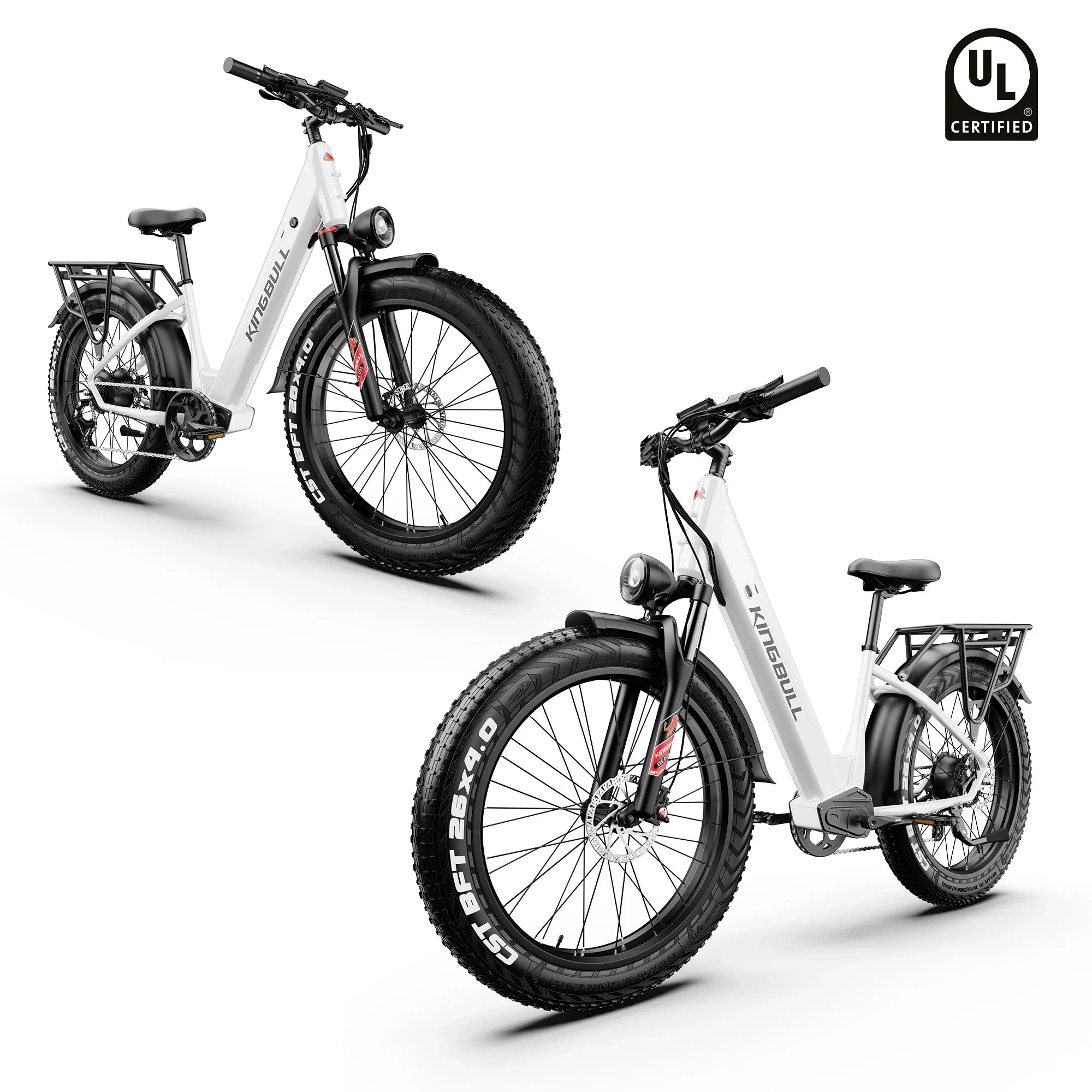 Double Kingbull Discover (ST) 2.0 | Premium Off-road & City Electric Bike - White&White