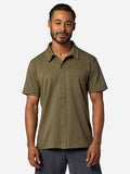 Marmot Men's Sereno Short-Sleeve Collared Shirt (Spring 2026) in Olive Grove Heather