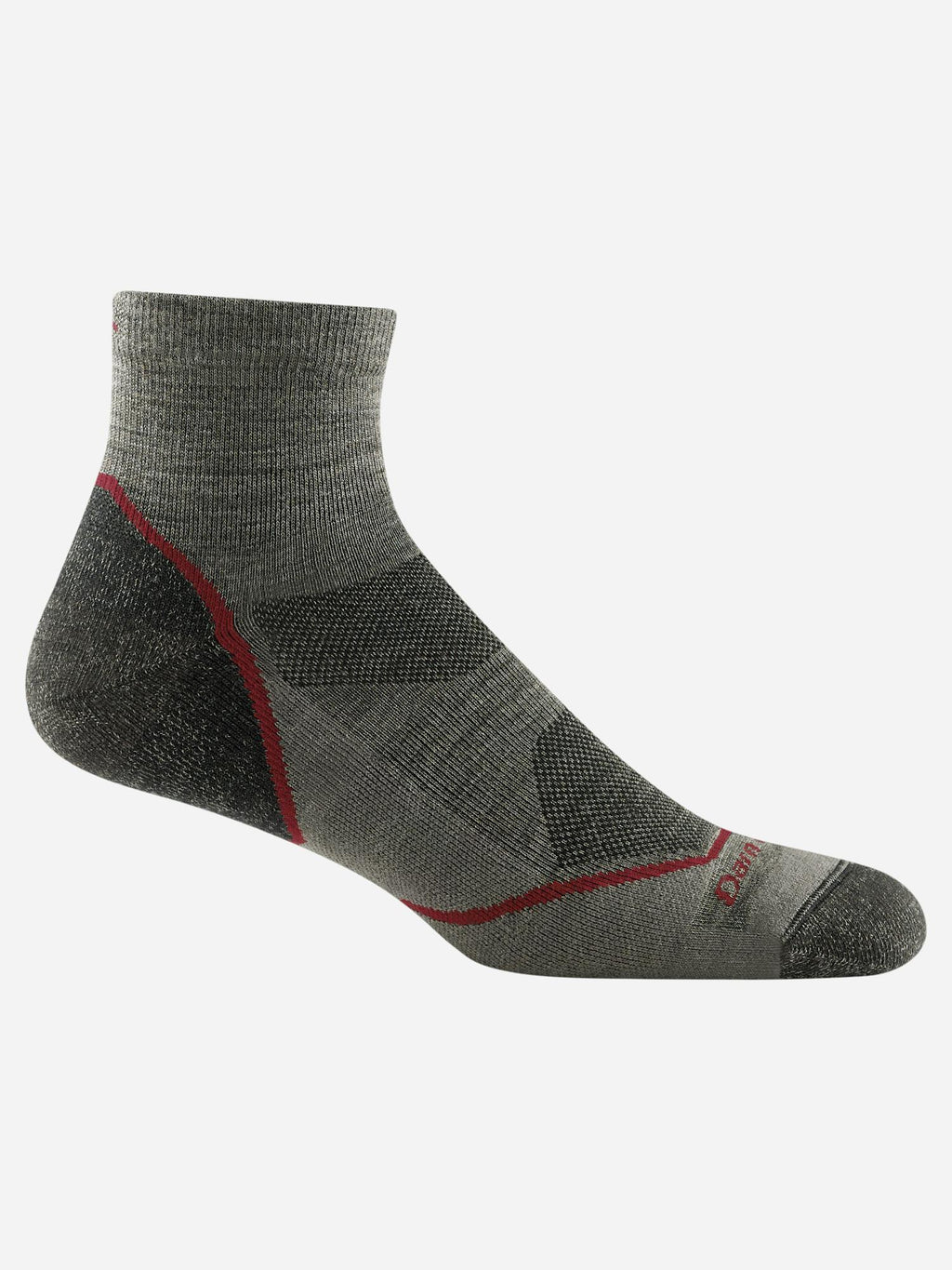 Marmot Men's Light Hiker 1/4 Lightweight with Cushion Hiking Socks in Darn Tough Taupe | Merino Wool
