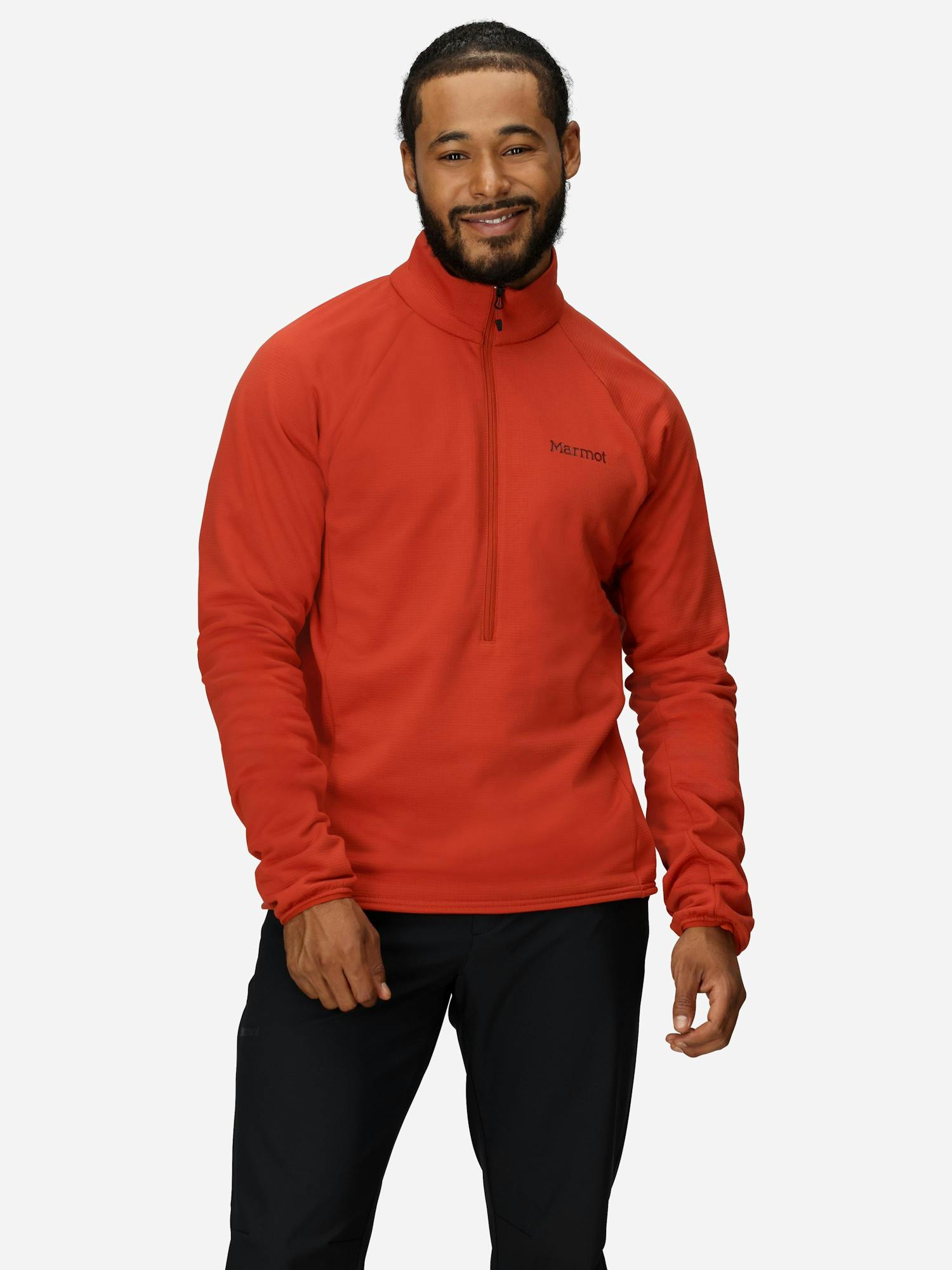 Marmot Men's Leconte Tech Grid Fleece Half-Zip (Fall 2025) Shirt in Sumac