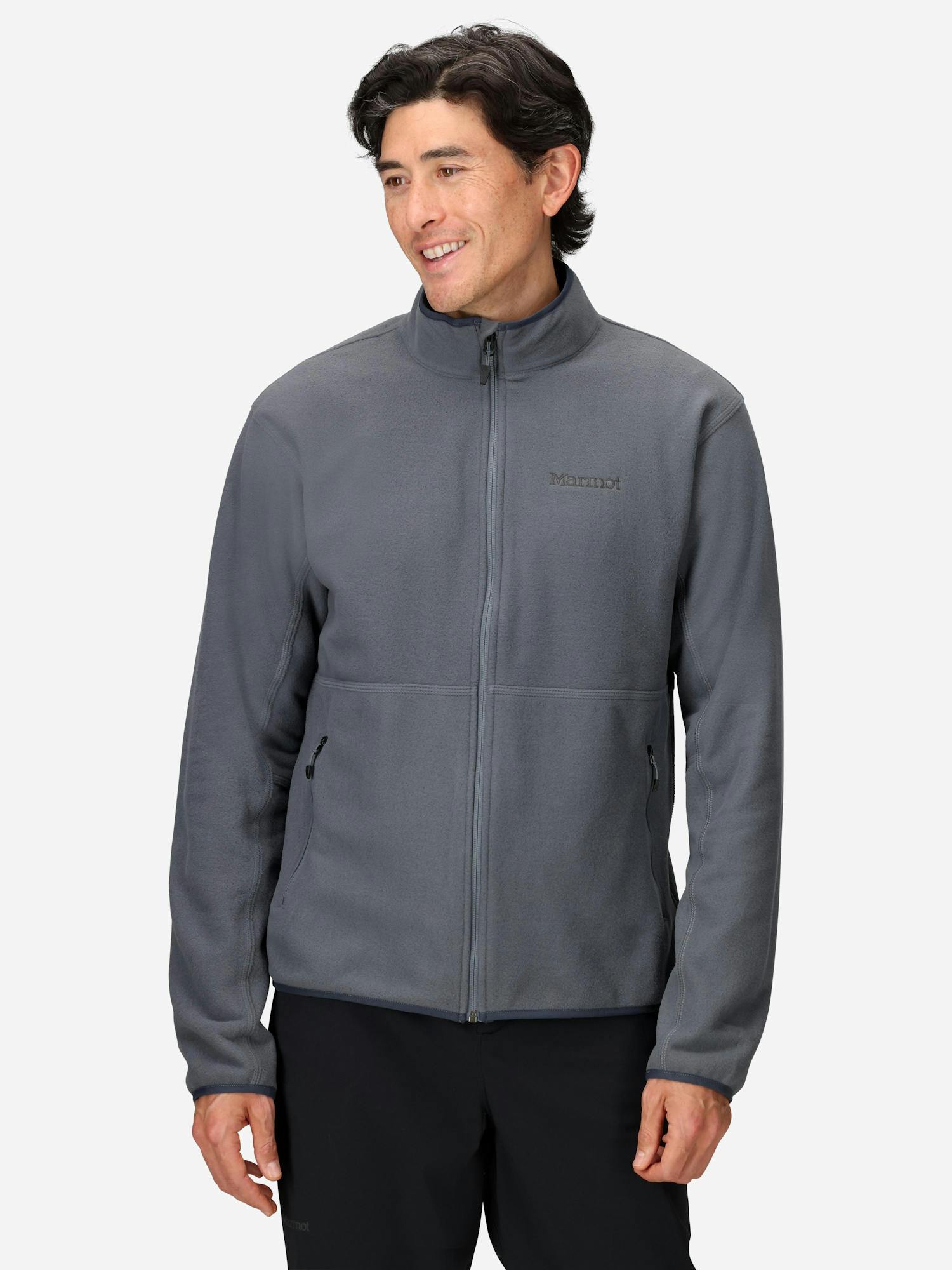 Marmot Men's Rocklin Fleece Full-Zip Jacket in Steel Onyx