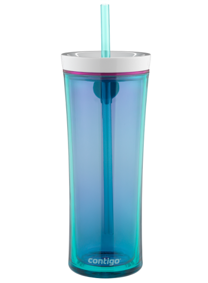 Contigo AUTOCLOSE® Shake & Go® 20oz | Tumbler | Scuba With Bubblegum Pink | Cup Holder