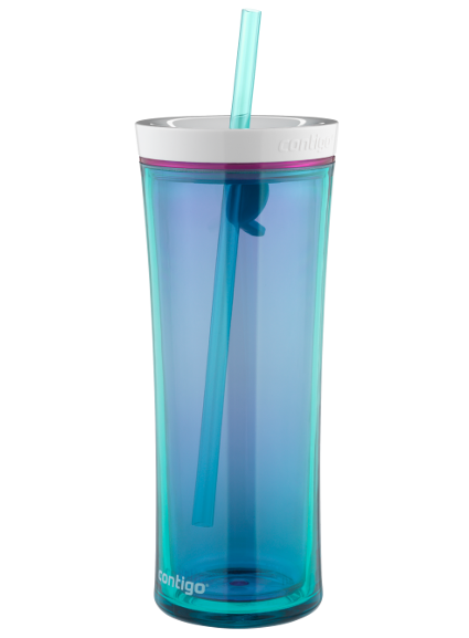 Contigo AUTOCLOSE® Shake & Go® 20oz | Tumbler | Scuba With Bubblegum Pink | Cup Holder