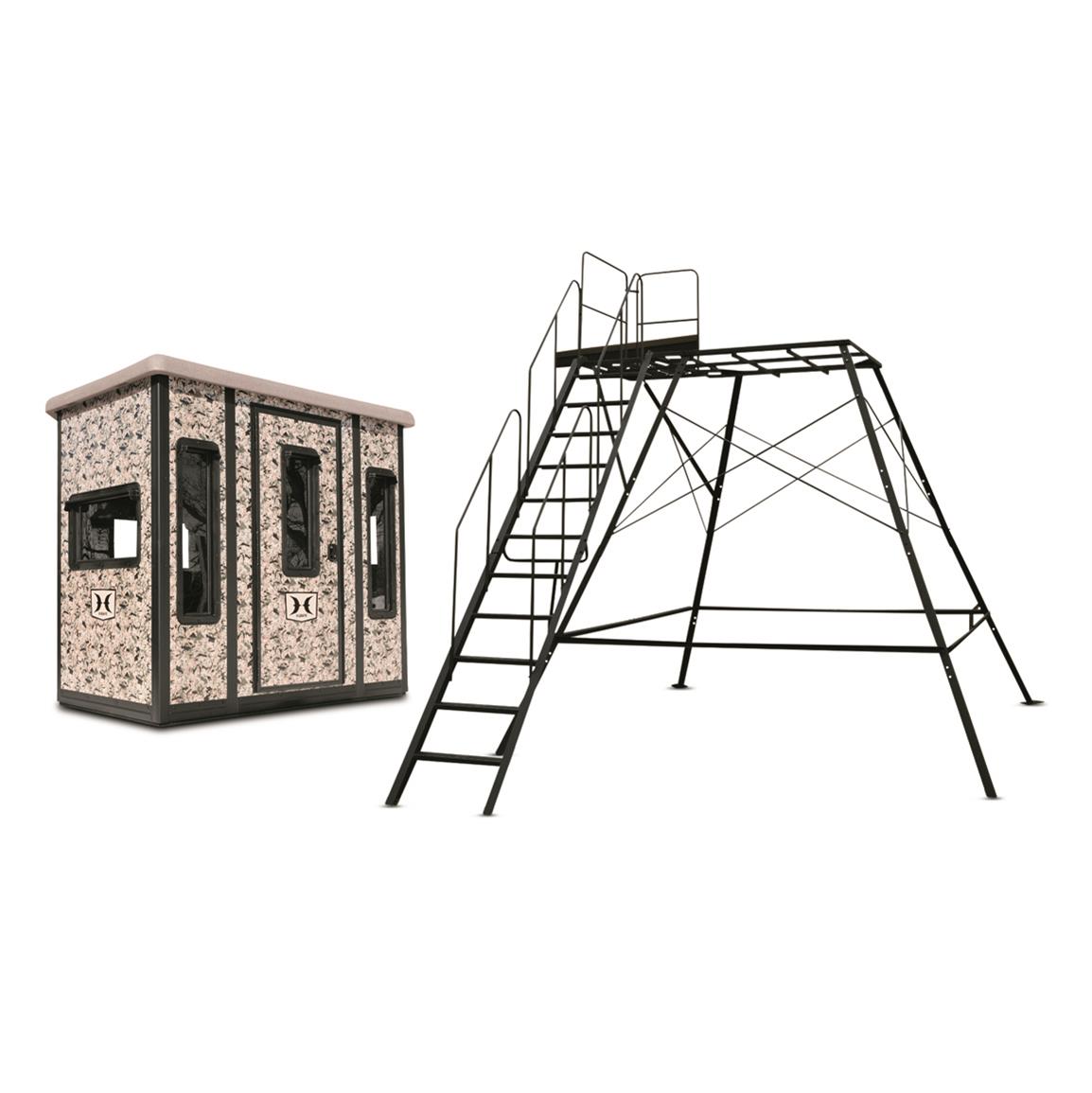 Hawk 'The Compound' Hard Side Box Blind with 10' Premium Tower