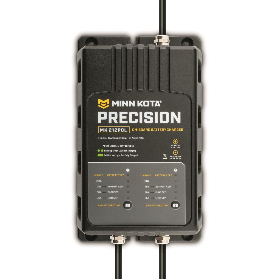 Minn Kota MK-212 2 Bank 6 AMP Precision Onboard Battery Charger