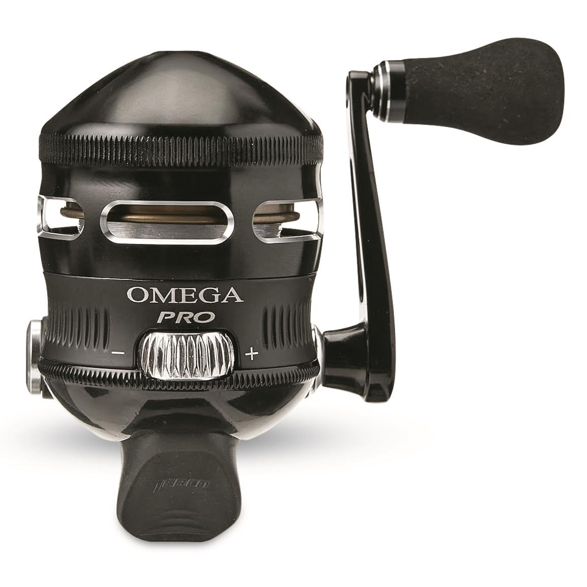 Zebco Omega Pro Spincast Fishing Reel, Size 30 Reel, Left/Right Retrieve, Black