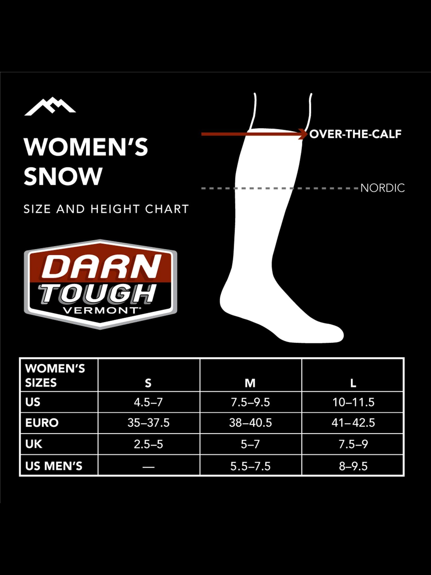 Marmot Darn Tough Women's Peaks RFL Over-the-Calf Ultra-Lightweight Ski & Snowboard Socks in Darn Tough Biscotti | Merino Wool