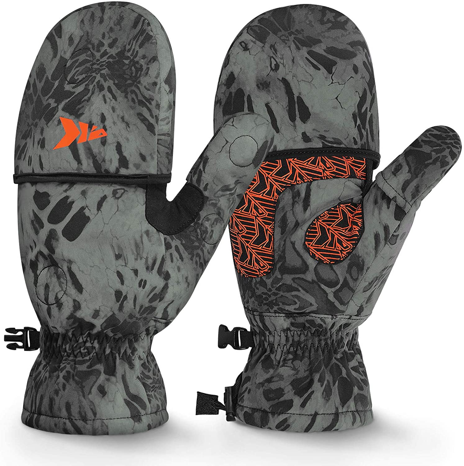 KastKing PolarBlast Mittens Winter Fishing Gloves, Waterproof and Windproof