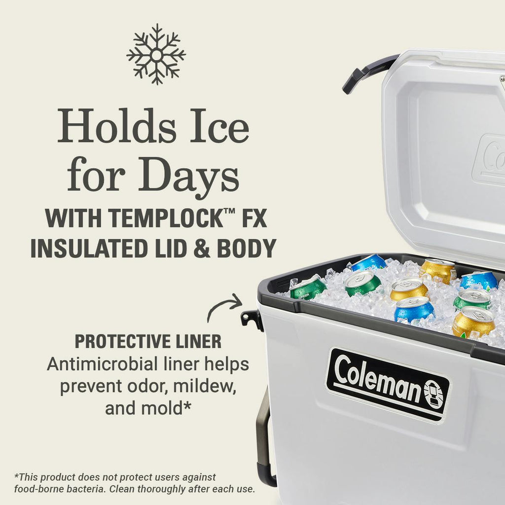 Coleman Convoy™ Series 65-Quart Cooler With Wheels | White