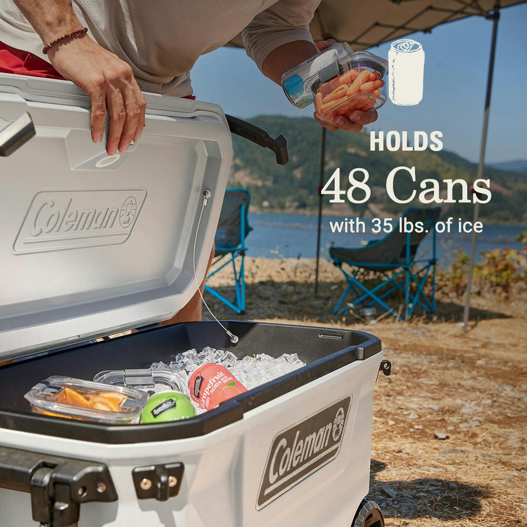 Coleman Convoy™ Series 65-Quart Cooler With Wheels | White