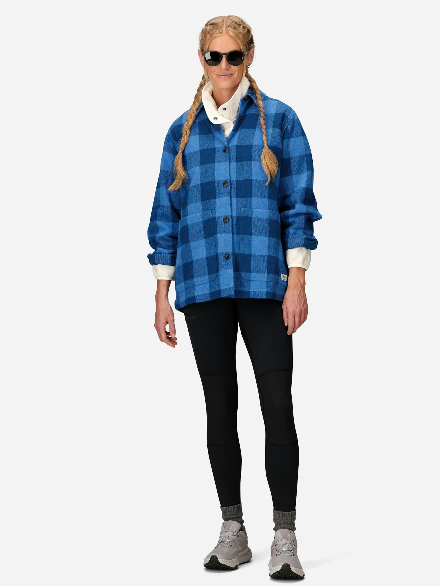 Marmot Women’s Pinecrest Heavyweight Flannel Overshirt (Fall 2025) in Rain Cloud | Cotton