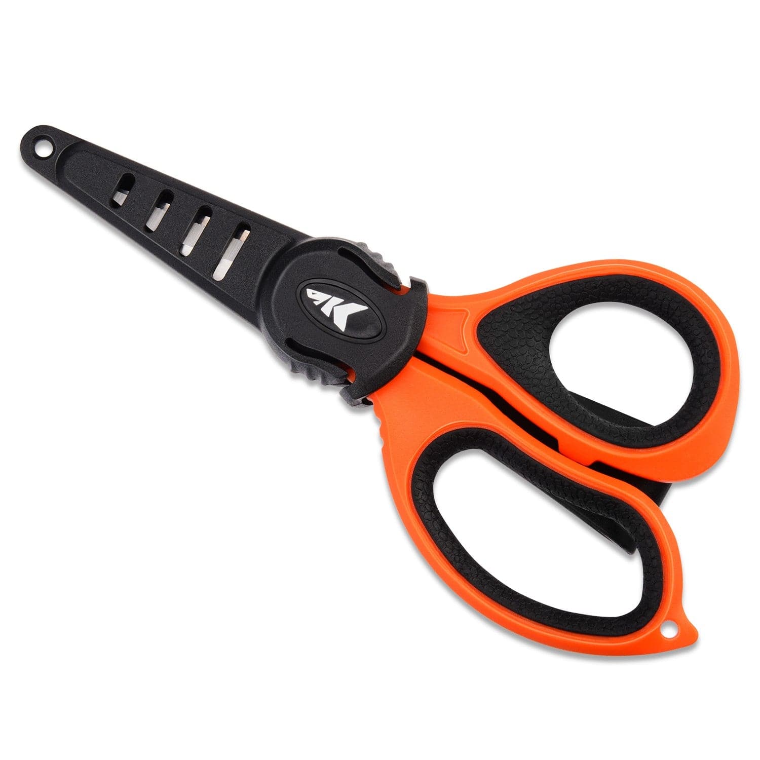 KastKing Fishing Line Scissors, Braided Line Cutters, w/Sheath, Super Sharp 3CR13 Japanese Stainless Steel Blades, Non-Slip TPR Handles