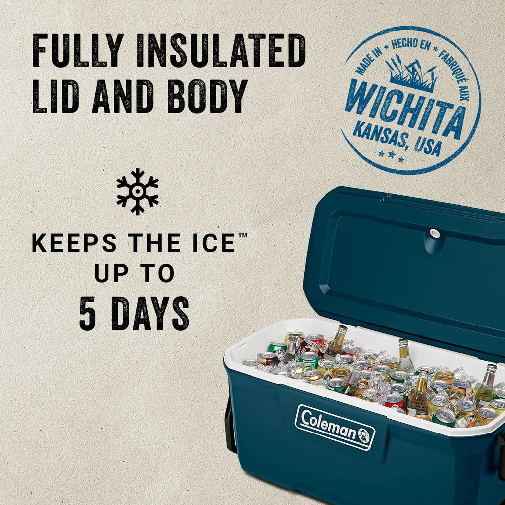 Coleman 316 Series™ 100-Quart Wheeled Cooler | Space | Cup Holder