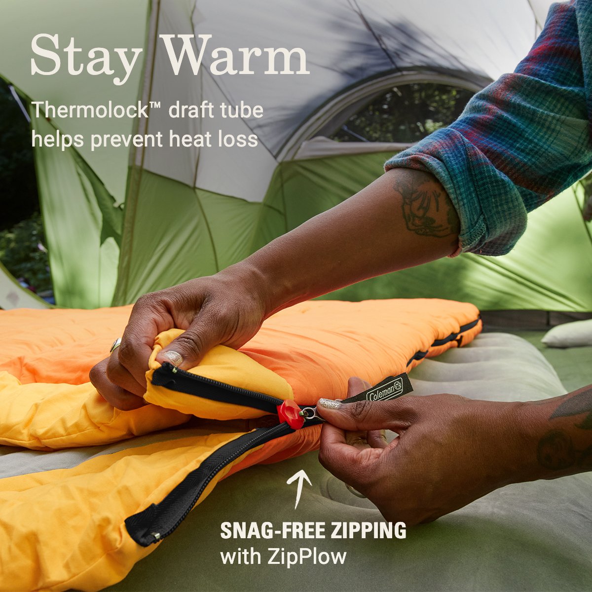Coleman Arch Bay™ 15°F Big & Tall Sleeping Bag | Daffodil
