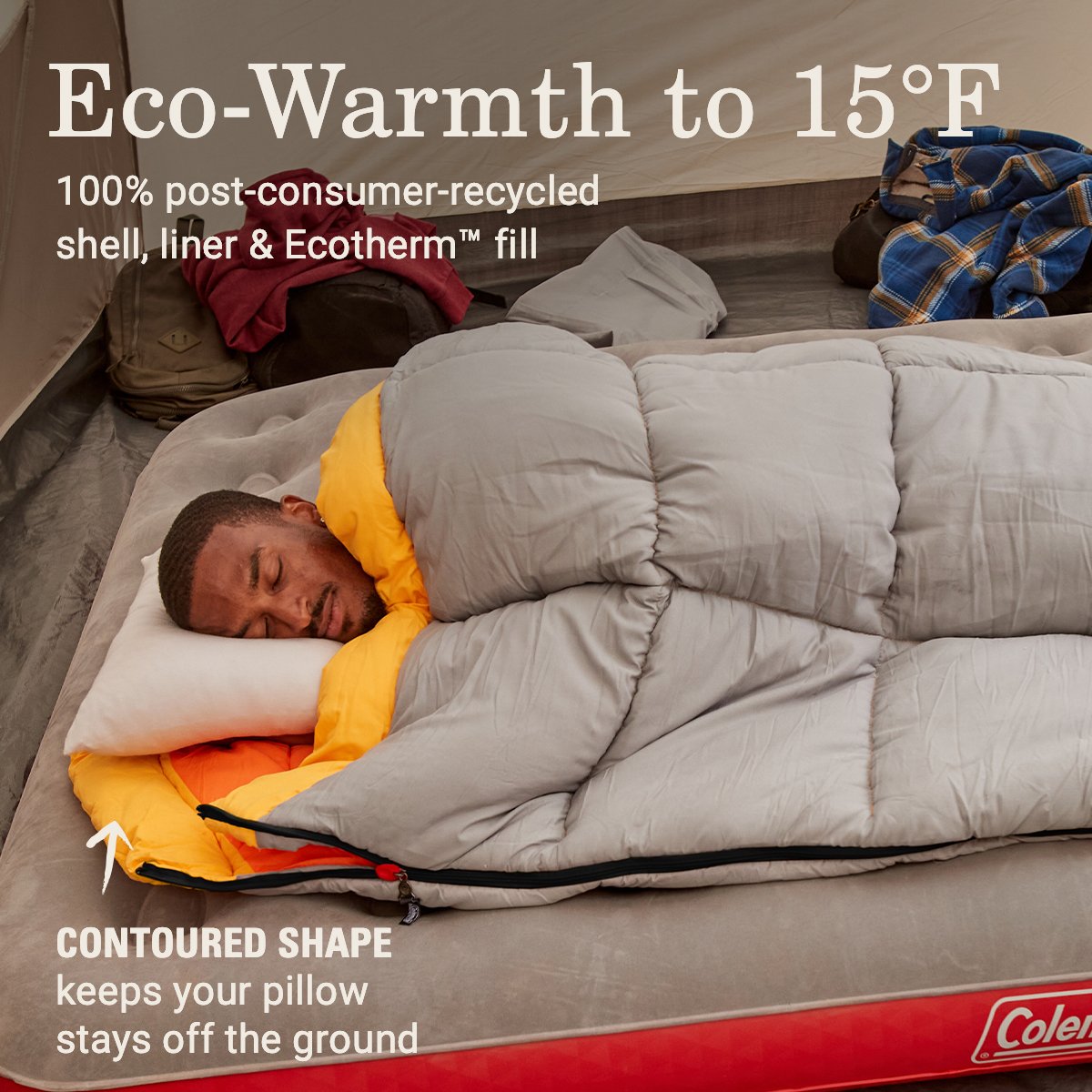 Coleman Arch Bay™ 15°F Big & Tall Sleeping Bag | Rock
