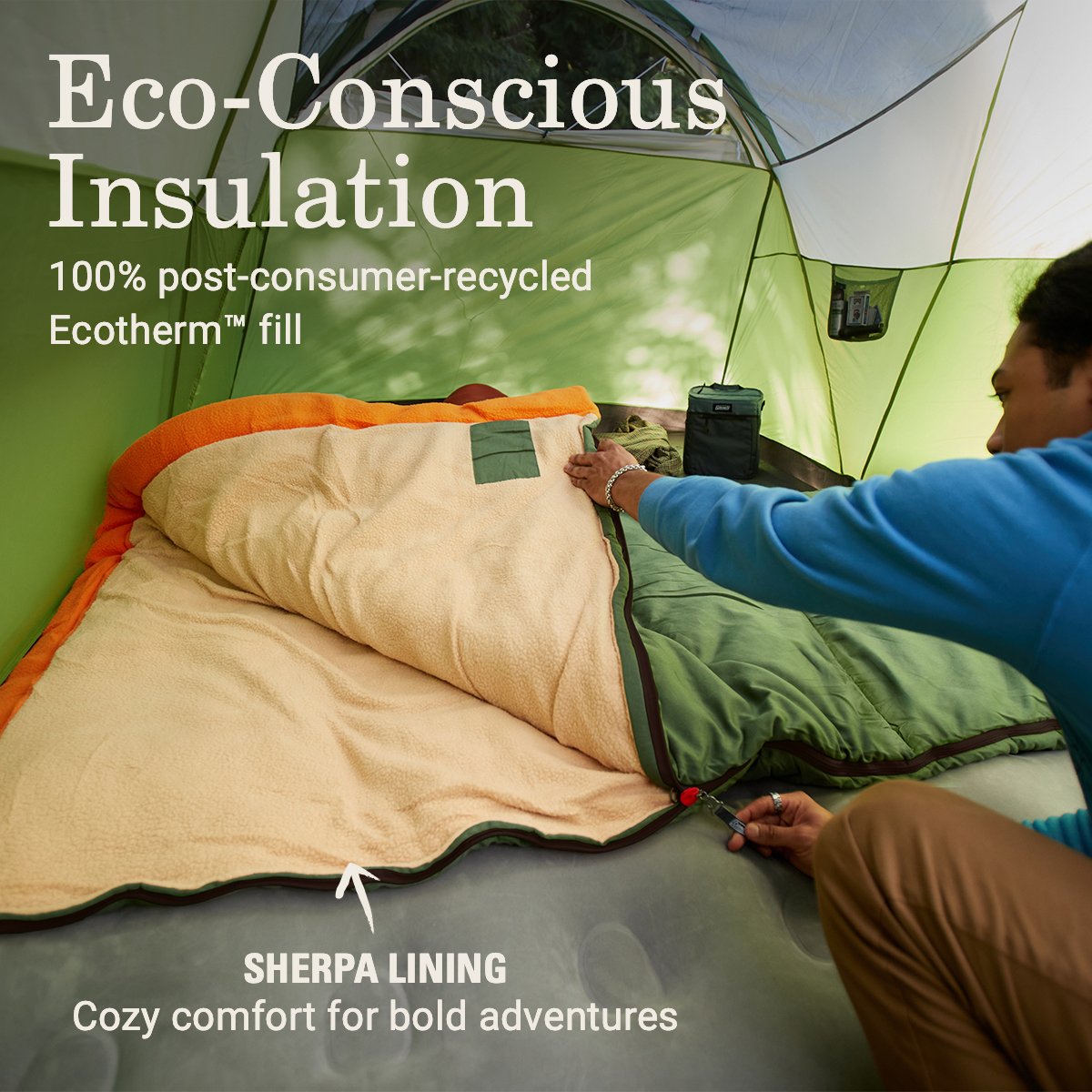 Coleman Big Game™ 0°F Big & Tall Sleeping Bag | Pine Green
