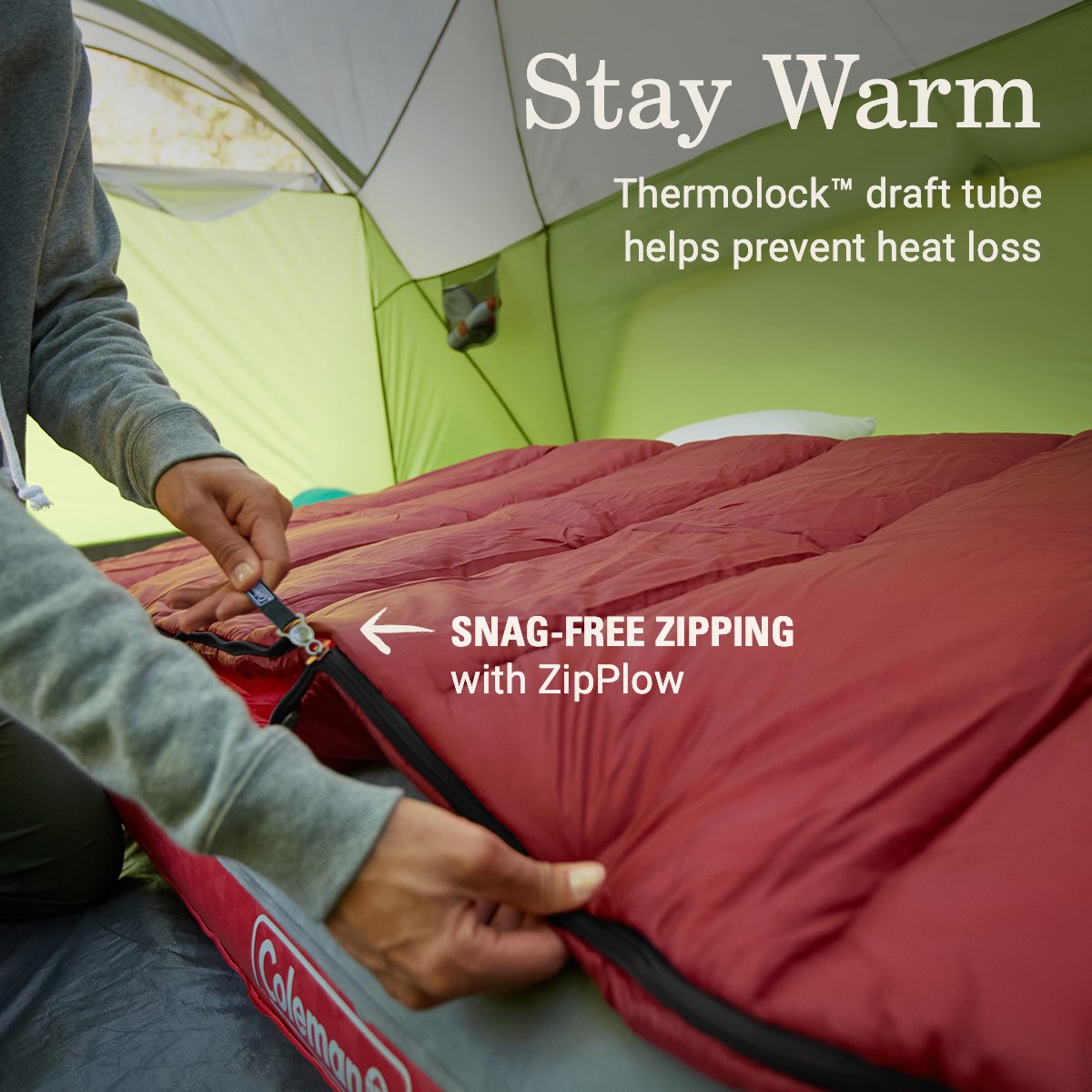 Coleman Flatlands™ 30°F Sleeping Bag | Mahogany