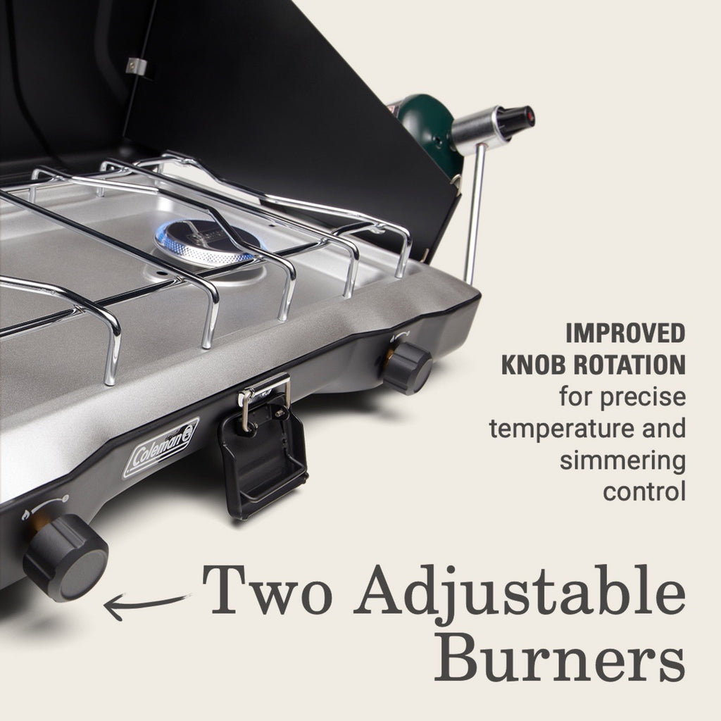 Coleman Triton™ 2-Burner Propane Camping Stove | Black