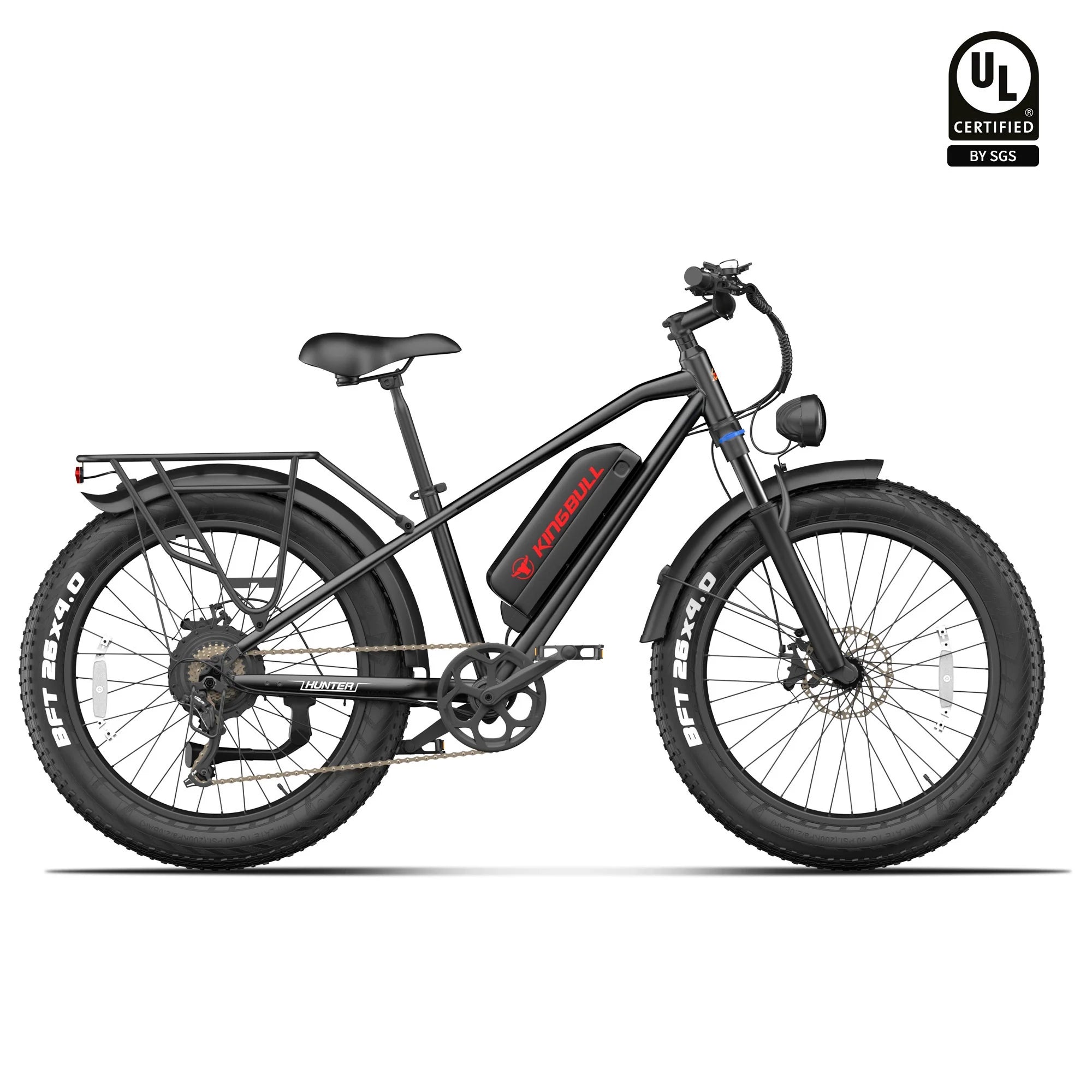 Kingbull Hunter 2.0S | Mountain Fat Tire Electric Bike - Black / Ebike Only