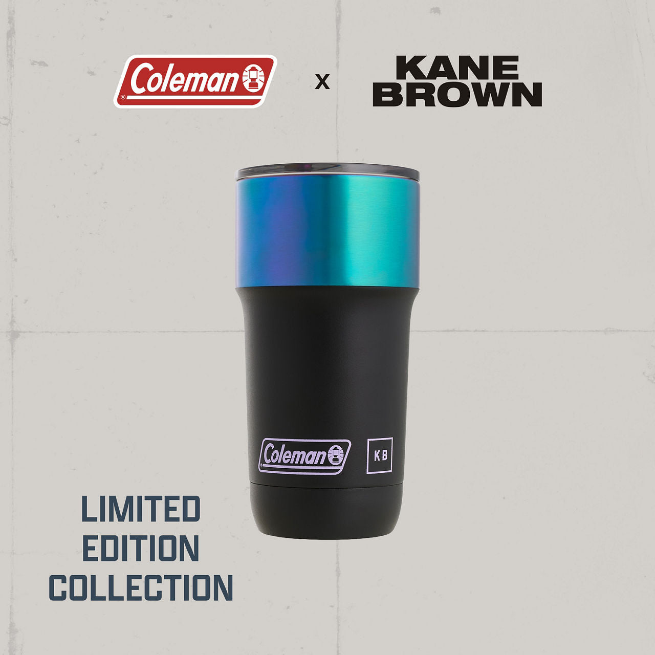 Kane Brown x Coleman® 1900 Collection™ Steel Belted 20 oz. Stainless Steel Tumbler | Black | Cup Holder