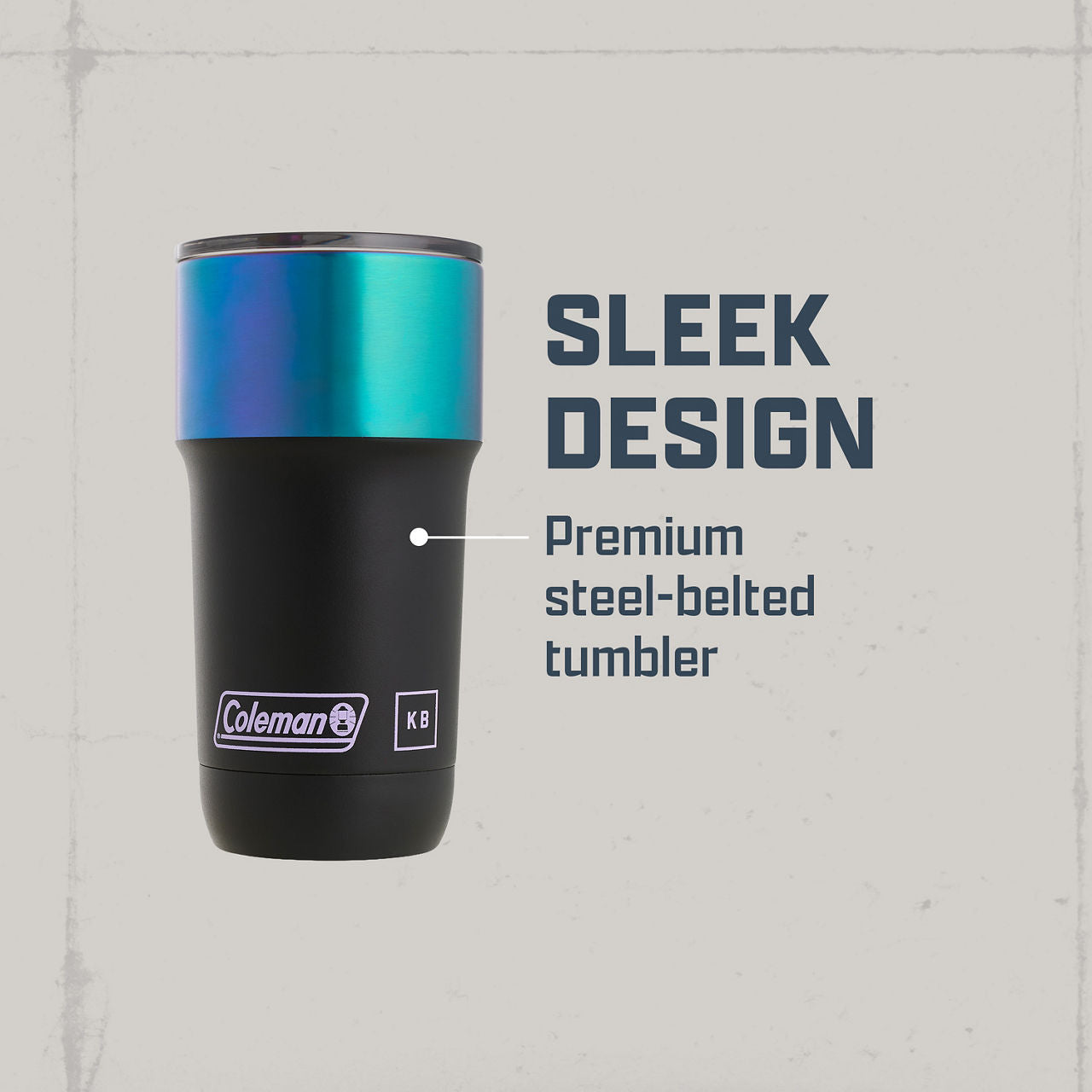 Kane Brown x Coleman® 1900 Collection™ Steel Belted 20 oz. Stainless Steel Tumbler | Black | Cup Holder