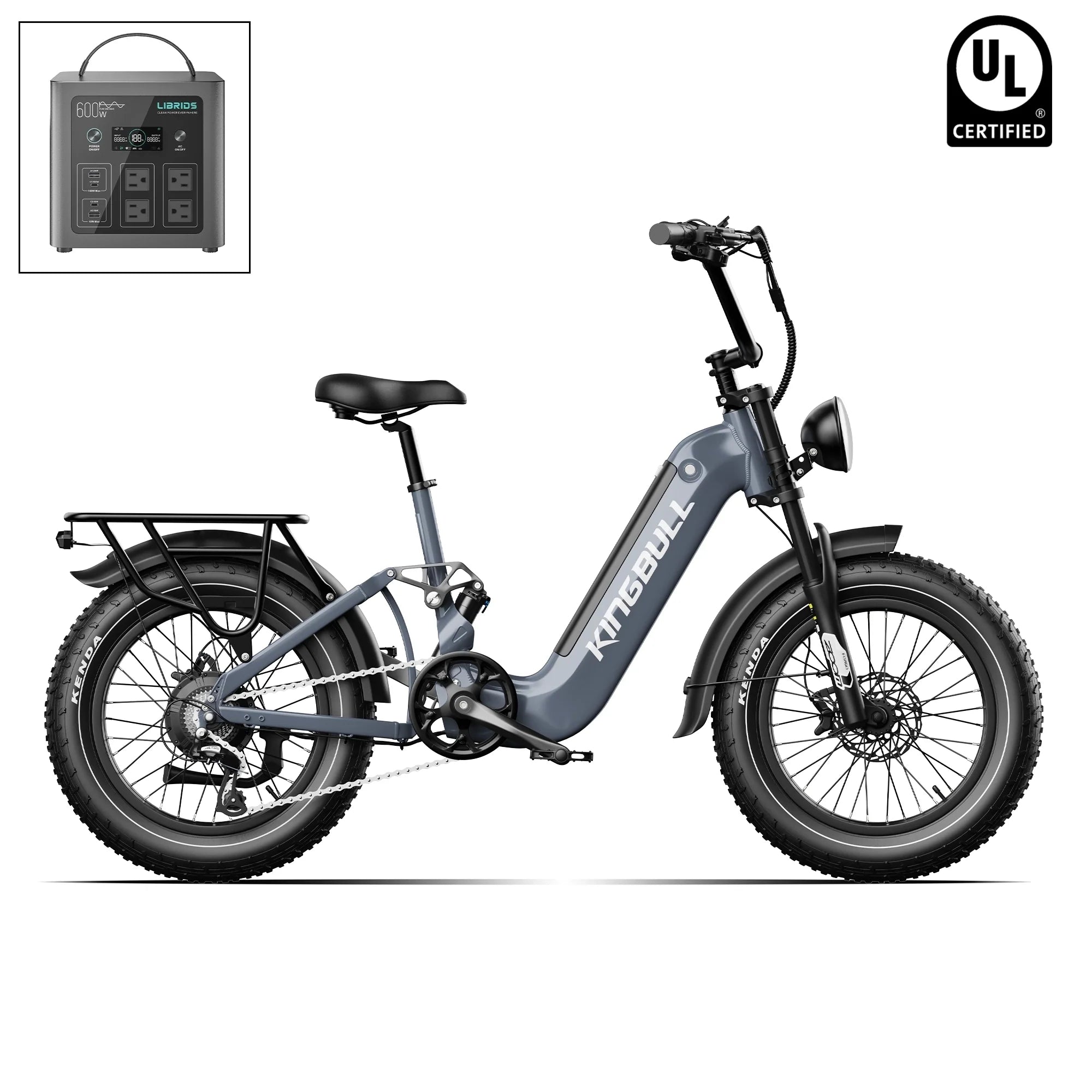Jumper Go | 20" Full Suspension All Terrain Electric Bike - Space Gray / +$259 Power Station Upgrade