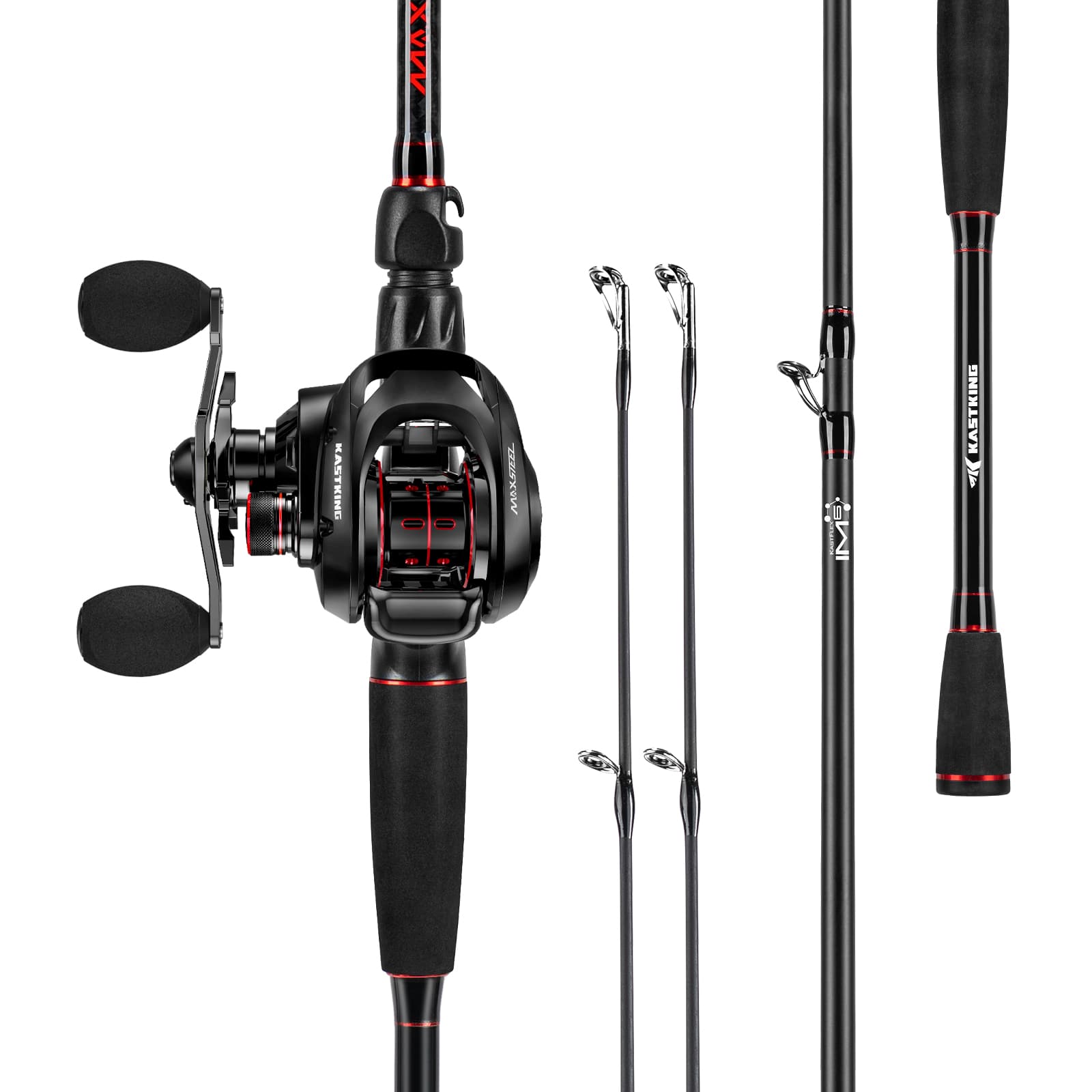 KastKing MaxSteel Twin-Tip Baitcaster Rod and Reel Combo
