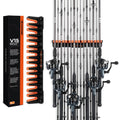 KastKing Patented V15 Vertical Fishing Rod Holder â€“ Wall Mounted Fishing Rod Rack, Store 15 Rods or Fishing Rod Combos in 18 Inches, Great Fishing