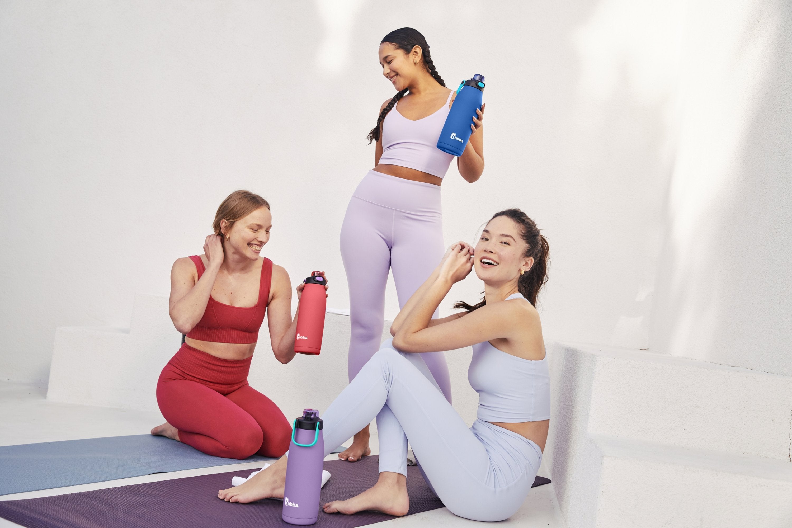 bubba Radiant Stainless Steel Rubberized Chug Water Bottle | 32oz | Electric Berry