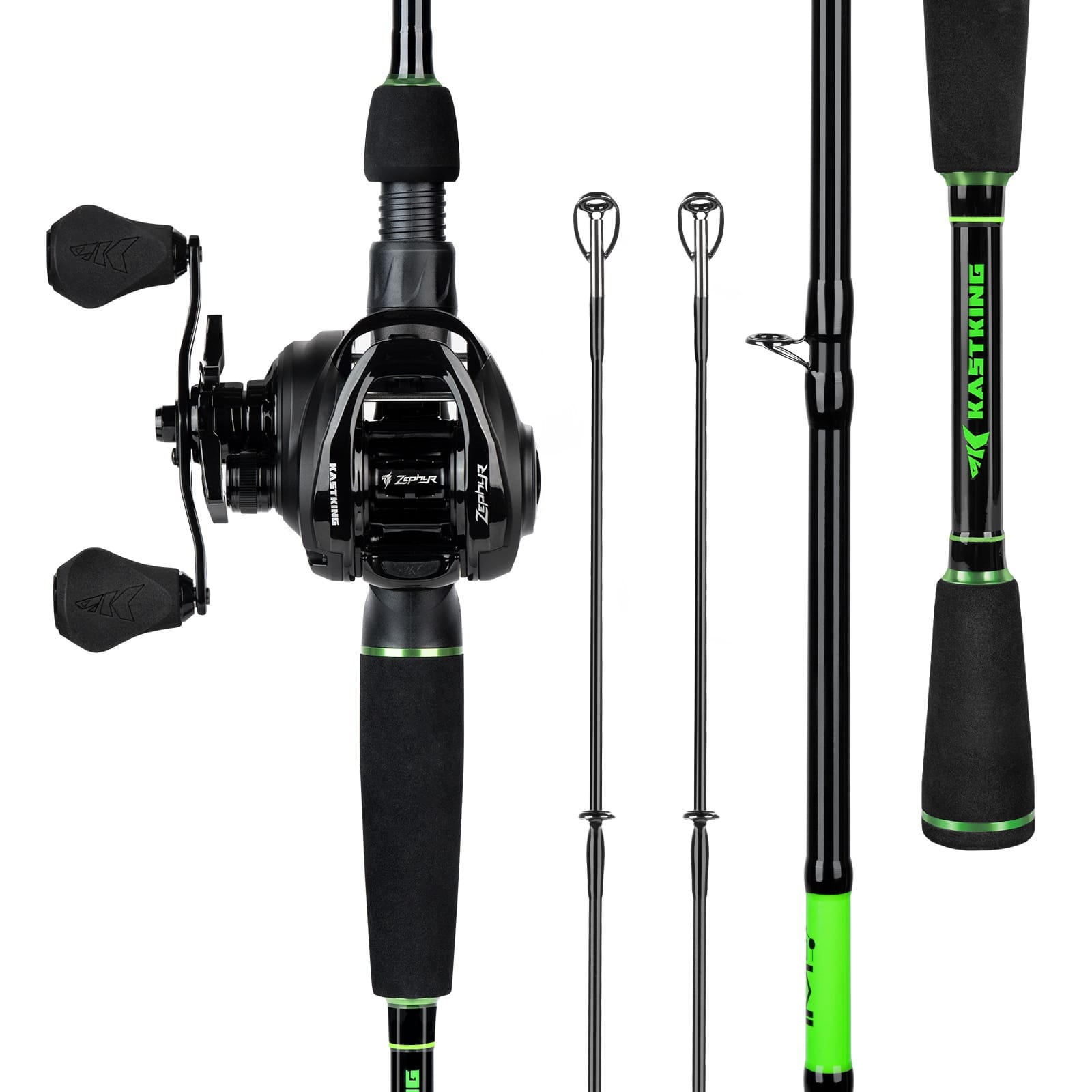 KastKing Zephyr Dual-tip Baitcaster Rod and Reel Combo