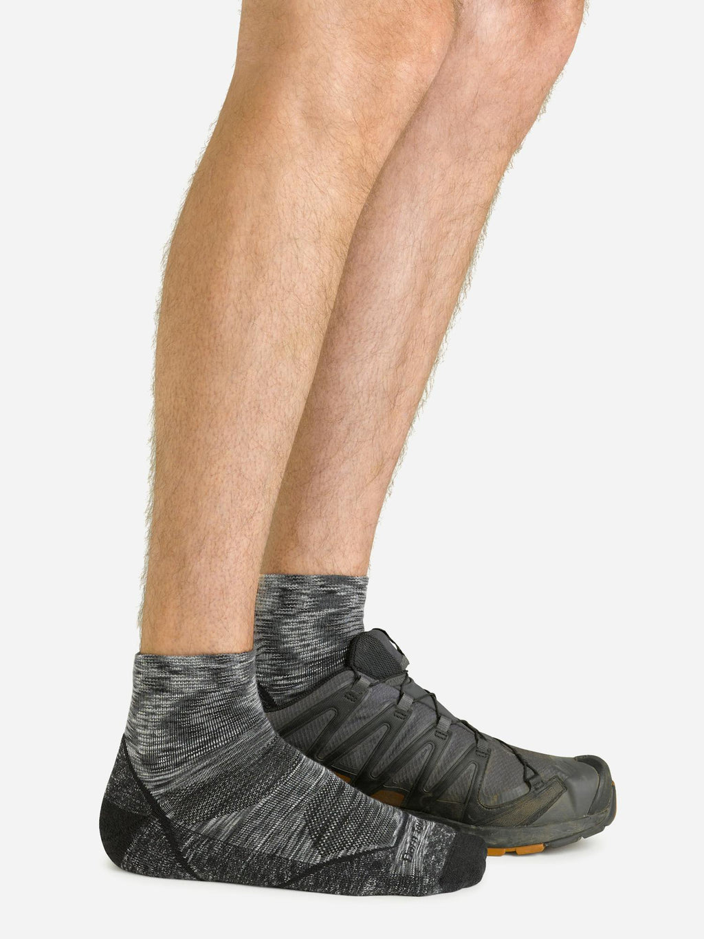 Marmot Men's Light Hiker 1/4 Lightweight with Cushion Hiking Socks in Darn Tough Space Gray | Merino Wool