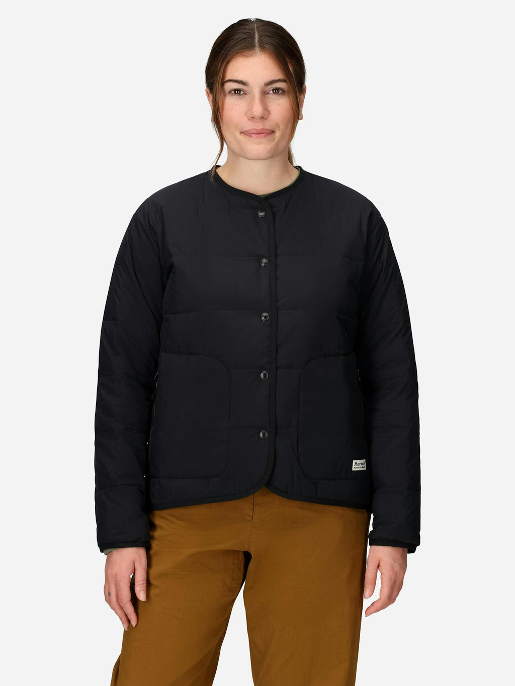 Marmot Women's Ares Down Collarless Jacket in Black