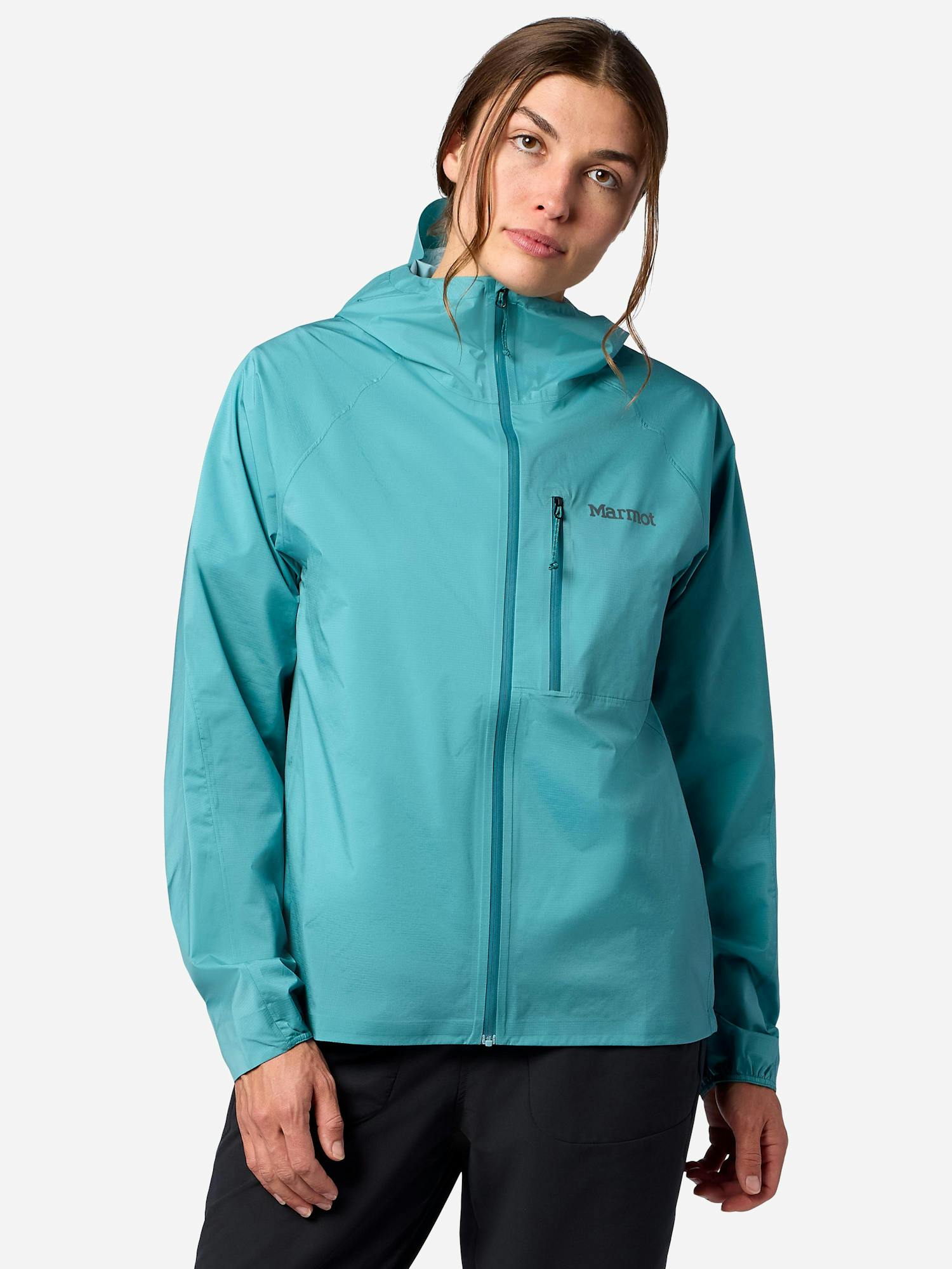 Marmot Women's Superalloy Bio Rain Jacket in Galapagos Blue