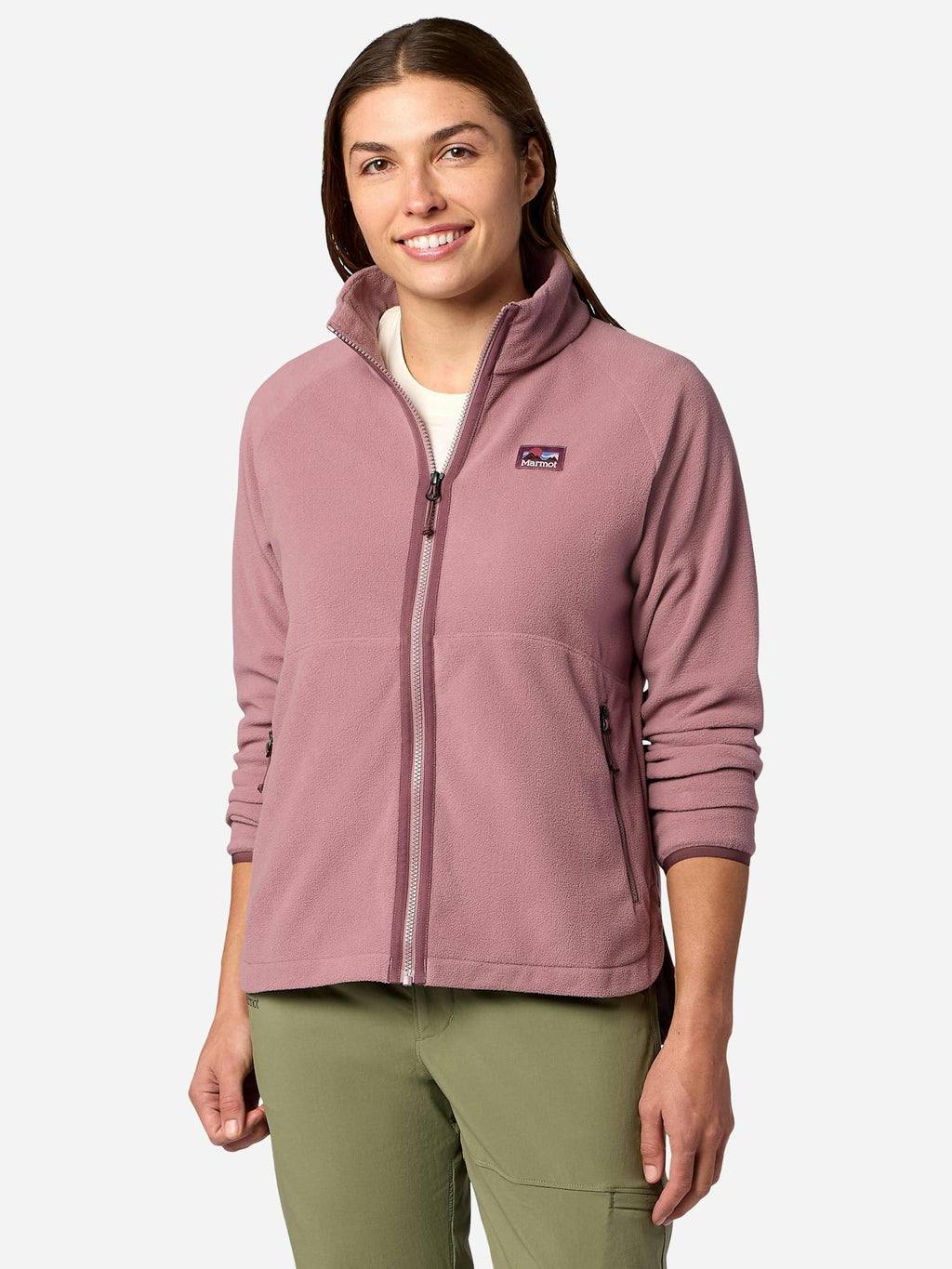 Marmot Women’s Upward Fleece Full-Zip Jacket (Spring 2026) in Light Mauve
